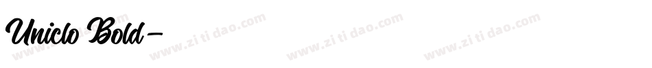 Uniclo Bold字体转换